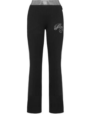 Philipp Plein Logo-Embellished Trousers - Black