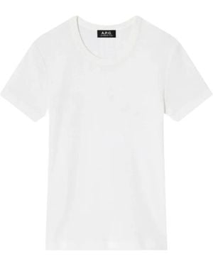 A.P.C. Logo-Embroidered Crew-Neck T-Shirt - White
