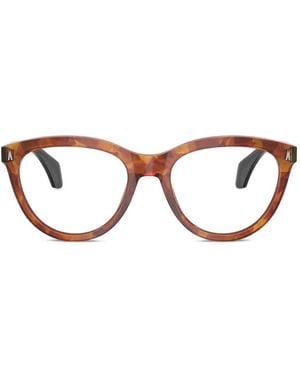 Moncler Gafas Con Montura Redonda - Marrón