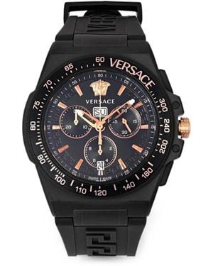 Versace Montre Greca Chrono 45 Mm - Black