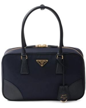 Prada Borsa Tote Re-Edition Media 1978 - Blu