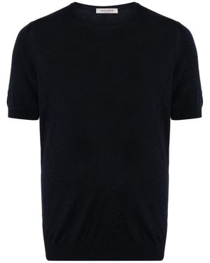 Fileria Short-Sleeve Silk Jumper - Black