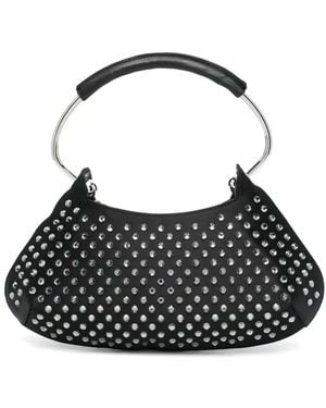 Sportmax Small Rhinestone-Embellished Caju Tote Bag - Black