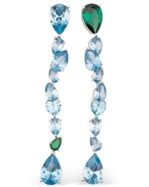 Completedworks Crystal-Embellishment Earrings - Blue