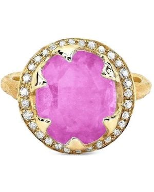 Logan Hollowell Anillo Baby Queen De Zafiro Rosa Y Diamante