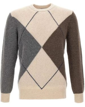 Kangra Pullover Mit Argyle-Muster - Weiß