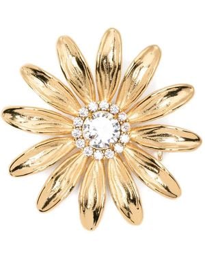 Maje Flower Brooch - Metallic