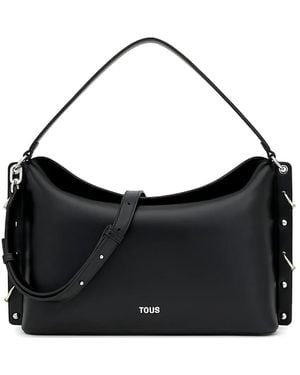 Tous City Jewelry Studs Embellished Shoulder Bag - Black