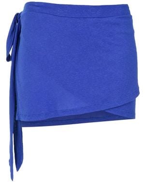 Amir Slama Wrap Mini Skirt - Blue