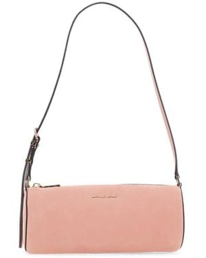 MICHAEL Michael Kors Small Izzy Logo-Plaque Pebbled Shoulder Bag - Pink