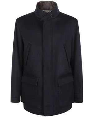 Lardini Manteau À Col Montant - Blue