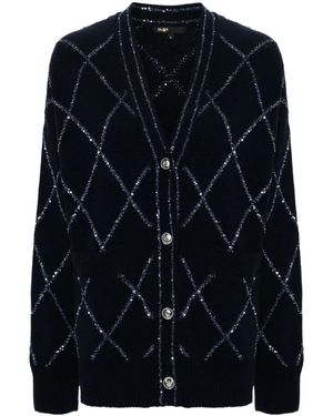 Maje Cardigan Lungo - Blu