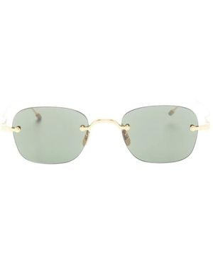 Thom Browne Rimless Rectangle-Frame Sunglasses - White
