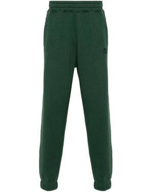 Maison Kitsuné Fox-Appliqué Cotton Track Trousers - Green