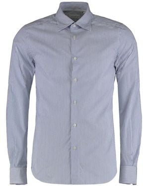 Slowear Striped Cotton Shirt - Blue