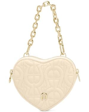 Aigner Mini Sac Heart À Design Matelassé - Natural