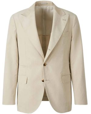 Brunello Cucinelli Single-Breasted Jacket - Natural