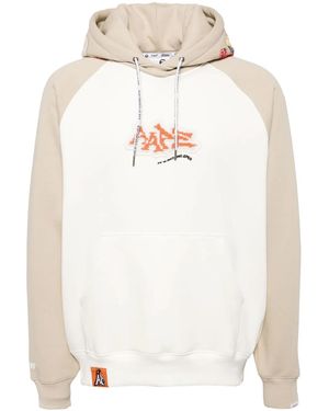 Aape By A Bathing Ape Logo-Patch Hoodie - White