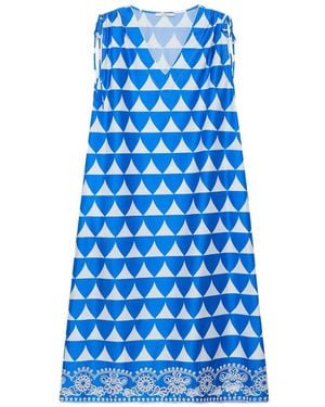 Maliparmi V-Neck Midi Dress - Blue
