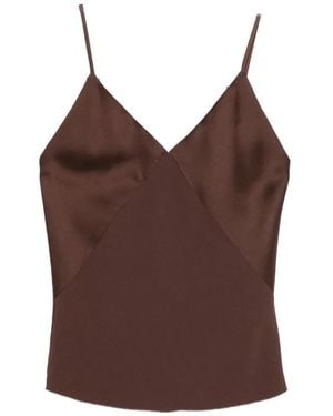 Forte Forte V-Neck Top - Brown