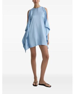 Bondi Born Como Waterfall Mini Dress - Blue