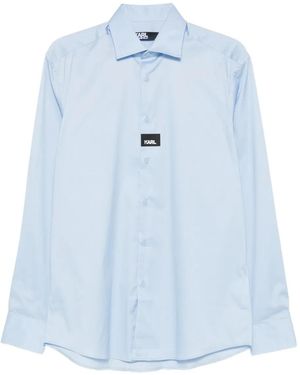 KARL LAGERFELD Logo-Print Shirt - Blue