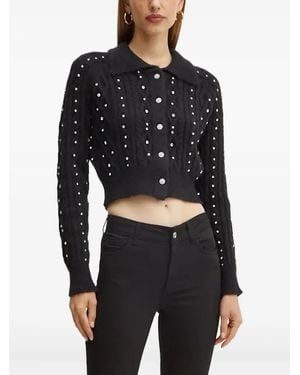 Silvian Heach Cable-Knit Cardigan - Black