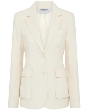 Gabriela Hearst Blazer En Velours Côtelé Louisa - Blanc