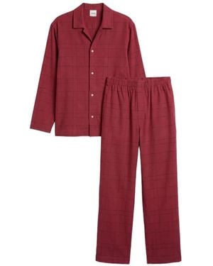 Calvin Klein Check-Pattern Pyjamas - Red