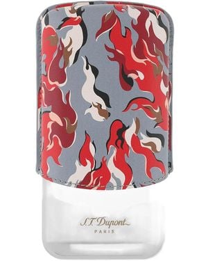 ST Dupont Flame-Patterned Cigar Holder - White