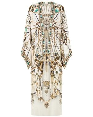CAMILLA Chain-Print Kimono - White