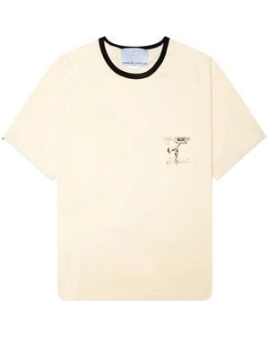 JUNGLES JUNGLES Graphic-Print Pocket T-Shirt - Natural