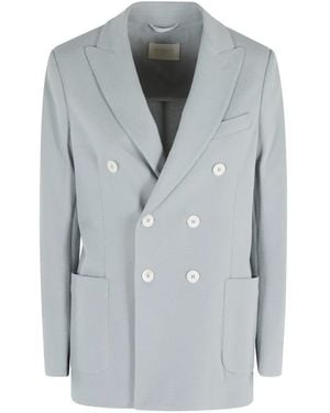 Circolo 1901 Double-Breasted Honeycomb Blazer - Grey