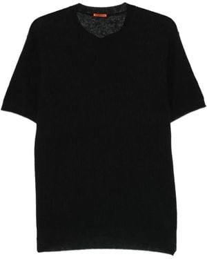 Barena T-Shirt Côtelé À Col V - Noir