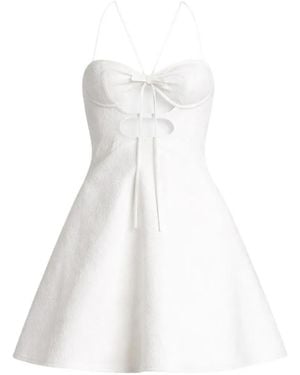 David Koma Bow-Detail Mini Dress - White