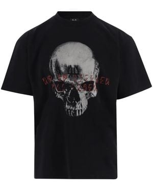 44 Label Group Sterben T-Shirt Mit Totenkopf-Print - Schwarz
