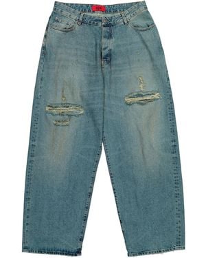 424 Jeans Big Daddy Con Effetto Vissuto - Blu