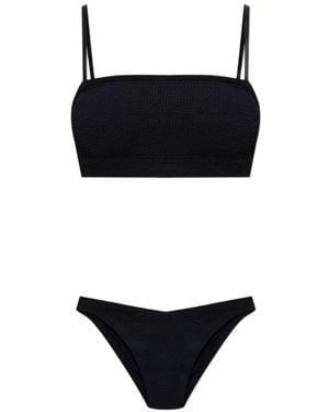Hunza G Gigi Crinkle-Effect Bikini - Black