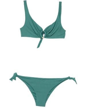 Fisico Ring-Detail Bikini - Green