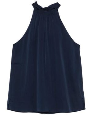 Silk95five Halterneck Blouse - Blue