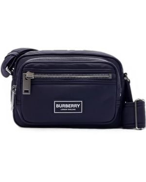 Burberry Borsa Messenger Con Applicazione - Blu