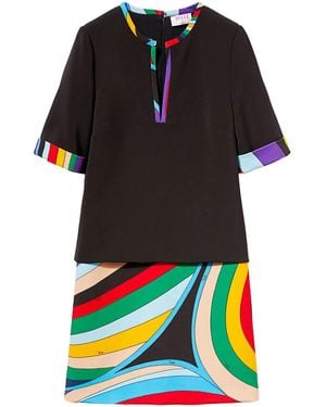 PUCCI Iride Print Polyester Mini Dress - Black