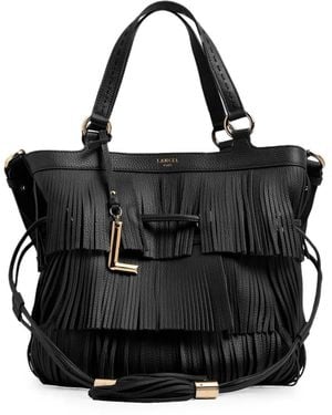Lancel Medium Premier Flirt Fringed Bucket Bag - Black