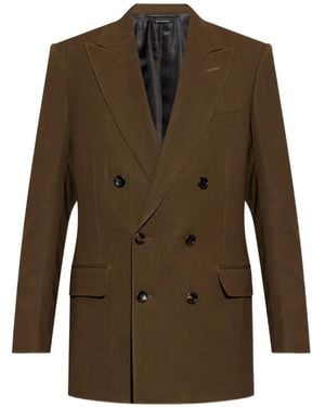 Tom Ford Double-Breasted Blazer - Brown