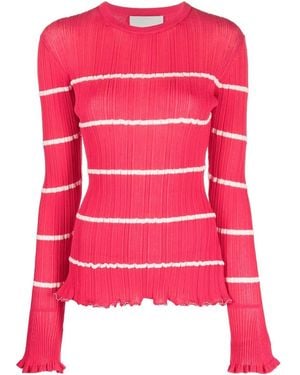 3.1 Phillip Lim Geripptes Strickoberteil Mit Streifen - Pink
