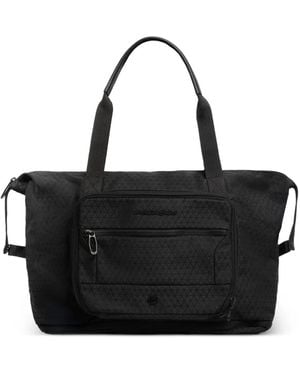 Piquadro Reisetasche Mit Geometrischem Muster - Schwarz