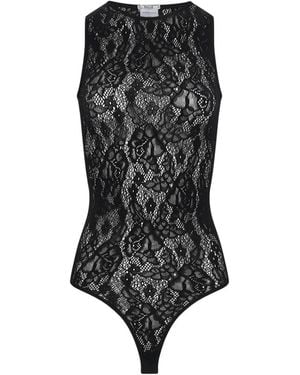 Wolford Lace-Knit Bodysuit - Black