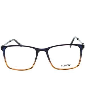 Flexon Rectangle-Frame Glasses - Black