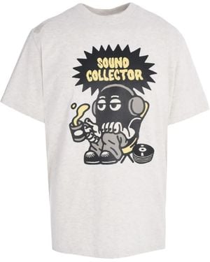 Tee Library Sound Collector Graphic-Print T-Shirt - White