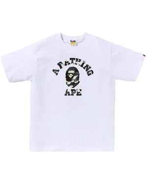 A Bathing Ape T-Shirt mit Camouflage-Print - Weiß